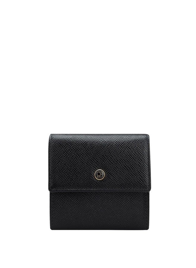 Da Milano Mini Leather Wallet for Women - Black - Image 1